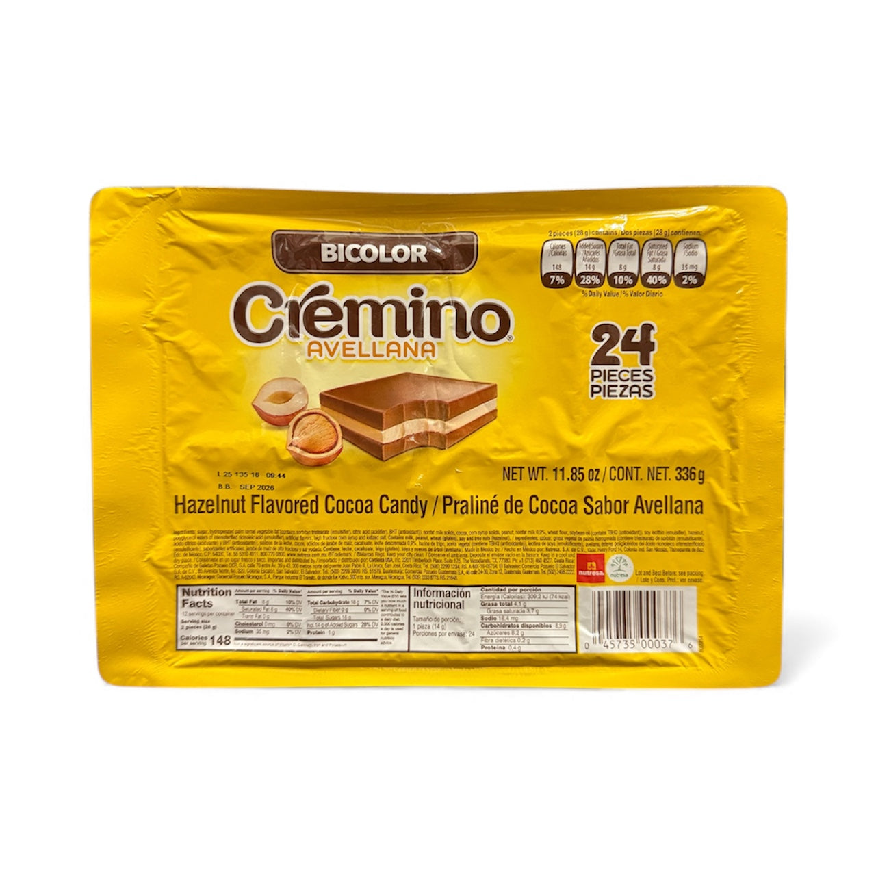 CREMINO AVELLANA  24 piezas