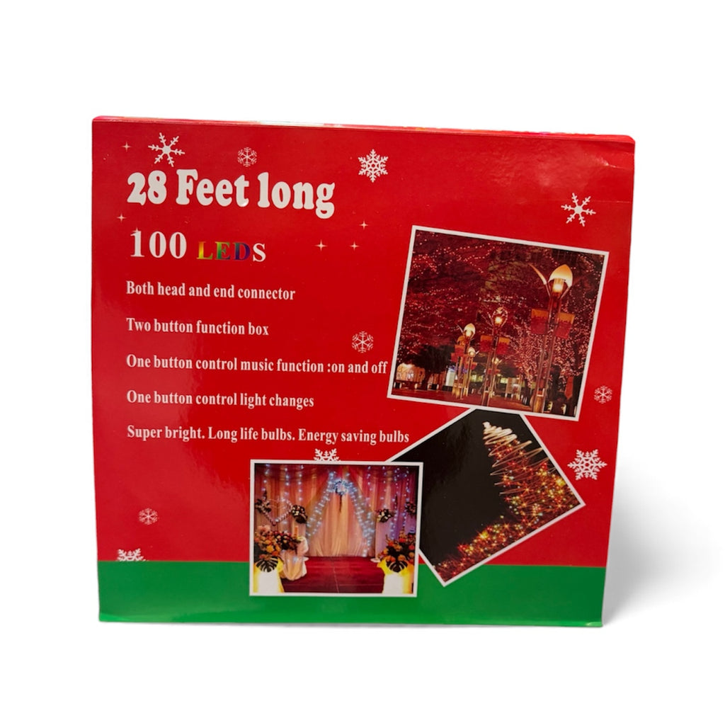 MUSICAL MIX CHRISTMAS LIGHTS  28ft long 100 LED